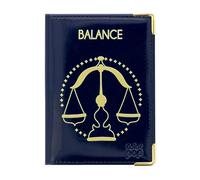 Color Pop Portefeuille Collection Astrologie extraplat Anti-RFID - Fabrication Française - PVC Vernis - Protection Carte bancaire - Sécurité Carte crédit- 10,4 x 7,4 cm (Balance)