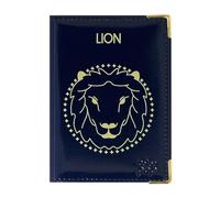 Color Pop Portefeuille Collection Astrologie extraplat Anti-RFID - Fabrication Française - PVC Vernis - Protection Carte bancaire - Sécurité Carte crédit- 10,4 x 7,4 cm (Lion)