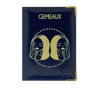 Color Pop Portefeuille Collection Astrologie extraplat Anti-RFID - Fabrication Française - PVC Vernis - Protection Carte bancaire - Sécurité Carte crédit- 10,4 x 7,4 cm (Gémeaux)