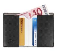 COLOR POP Portefeuille extra-plat anti-RFID Noir - Fabrication française - 10,4×7,4×0,9 cm