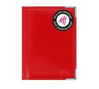 Color Pop Portefeuille extraplat blindé (Anti-RFID) - Fabrication française - Protection des données bancaires (Rouge)
