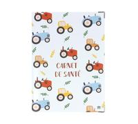 Color Pop - Protège Carnet de Santé Bébé & Enfant - Couverture PVC ""Tracteurs"" - Fabrication Française - 22 4 x 16 5 cm