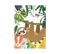 Color Pop Protège carnet de santé enfant - Fabrication Française - pvc imprimé - Pour carnet de santé, ordonnance- 22 x 16 cm (Paresseux)