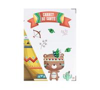 Color Pop Protège carnet de santé enfant - Fabrication Française - pvc imprimé - Pour carnet de santé, ordonnance- 22 x 16 cm (Imprime indien)
