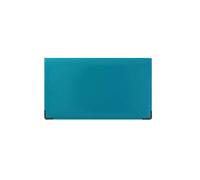 Color Pop Protège chéquier - Fabrication Française - PVC Vernis - 2 Poches Cartes Format Carte bancaire + 1 Poche Toute la Largeur - 10,4 x 18,7 cm (Bleu Canard)