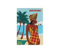 Color Pop® Protège Passeport Martinique - Fabrication française - en PVC - Accessoires de Voyage - 13,5 x 9,5 x 0,6 cm (Imprimé Madras Martinique)