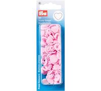 Boutons pression Color Snaps rose pâle motif cœur - Prym 393318
