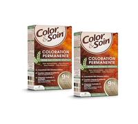 Color & Soin 9N Blond Miel | Kit Coloration 30 jours | Couvrance totale & Brillance longue durée | Cheveux blancs camouflés, nourris & hydratés | Tous types de cheveux | Lot de 2x135 mL