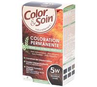 COLOR & SOIN Coloration Permanente 5W Marron Doré Bouteilles 60 ml