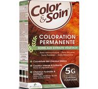 3 Chênes Color & Soin Kit Coloration Permanente aux Extraits Végétaux 5G Châtain Clair Doré 135 ml