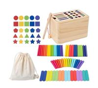 Color Sorting Toy - Wooden 16x10.2x10cm | Educational Shape & Color Matching Sensory Game | Fine Motor Skills Learning Toy for Boys Girls 6-18 Months Early Development Use