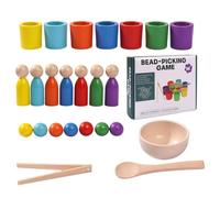 Color Sorting Toys, Educational Preschool Toy for Cognitive Development, Early STEM Learning with Tactile Fine Motor Tools, Color Sorting Cups for Home and Kindergarten Classrooms, Early Learning Set