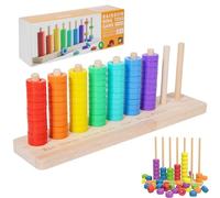 Color Stack Challenge Game - 42/60/70 PCS Fast Pattern Color Stack Games & Color Matching Stacking Puzzle Game for Adults - Competitive Color Pile Up Challenge Tabletop Brain Teaser (B)