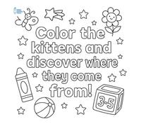 Color the kittens and discover where they come from!: Cat Coloring Books in English for Children Ages 3 to 5