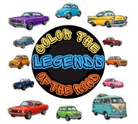Color the Legends of the Road: A Classic Cars Coloring Book for Kids, Featuring 40 Legendary Vehicles Learn, Imagine & Color the Most Iconic Cars in History.