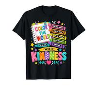 Color The World with Kindness Teacher Back to School T-Shirt