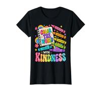 Color The World with Kindness Teacher Back to School T-Shirt Graphique avec Valeur