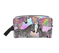 Color The Zebra Trousse de Toilette de Voyage, Organiseur de Maquillage, Grande capacité, Portable, pour Femmes et Filles