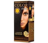Color Time Teinture Gel Permanente Couleur Bleu Noir 11| Enrichi en gelée royale et vitamine C | Coloration permanente I 100 ML