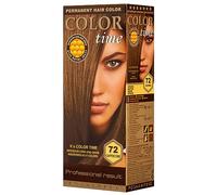 Color Time Teinture Gel Permanente Couleur Cappuccino 72| Enrichi en gelée royale et vitamine C | Coloration permanente I 100 ML