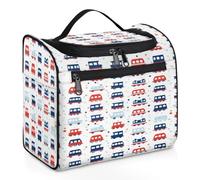 Color Train Trousse de toilette de voyage pour femmes, hommes, enfants, filles, garçons, grande trousse de maquillage à suspendre - 11,2 l, couleur, Big, Organiseur de sac