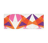 Color Triangle Art Tapis de bureau extra large 30 x 80 cm Tapis de souris de jeu antidérapant avec bord cousu, tapis de clavier imperméable pour bureau