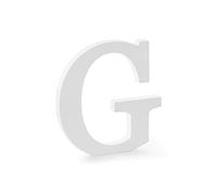 Color-Up.Shop Lettre G en bois - Blanc - 19,5 x 20 cm