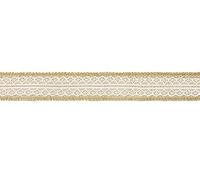 Color-Up.Shop TJ4-4 Ruban de Jute avec Dentelle et Ruban Naturel 4 x 500 cm