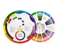 Color Wheel 22,9 cm - Guide de mélange de peinture pour artistes - Panneau dur durable avec tableau théorique précis des couleurs pour acrylique, peinture à l'huile, aquarelle et maquillage