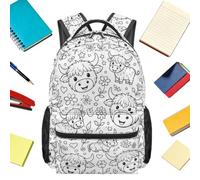 Color Your Own Backpack Kids Cow Print Handmade Casual Shoulder Bag