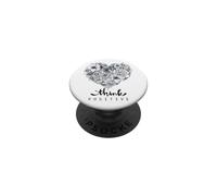 Color Your Own Floral Heart Positive Art Quotes PopSockets PopGrip Adhésif