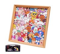 Color Your Own Jigsaw Puzzles for Kids - 30x30cm/11.81x11.81 InchColoring Dog Photo Frame,Interactive Wooden Puzzle,for Kids Boys Girls Collectors Family Gatherings Game Night Holiday Birthday Office