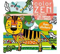 Color Zen pour les mini'z - Les animaux de la jungle - Livre de coloriage détente - Dès 4 ans