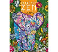 Color Zen scintillant - Animaux de la jungle - Collectif - Hemma - broché - Document jeunesse