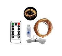 (color02)Led String Light Christmas Fairy Light USB Battery Remote Garland Copper Wire LED Lamp for Wedding Party Decoration 10M 20M
