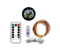 (color03)Led String Light Christmas Fairy Light USB Battery Remote Garland Copper Wire LED Lamp for Wedding Party Decoration 10M 20M