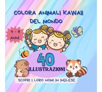 Colora animali kawaii del mondo: Scopri i loro nomi in inglese