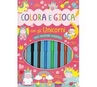 Colora e gioca con gli unicorni. Con 8 pennarelli