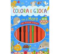 Colora e gioca con il mare. Con 8 pennarelli