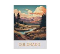Colorado Affiches de Voyage Vintage，Puzzles pour Adultes Puzzle 1000 Pièces pour Adolescents Adultes Jeux De Puzzles Amusants uzzle en Papier Cadeaux De Noël Et d'anniversaire（50x70cm）-N36