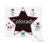 colorado amérique Ã‰tats - unis carte silhouette le bonhomme de neige étoile tapis de souris