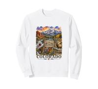Colorado Aquarelle Mountain Adventure Voyage Design Sweatshirt