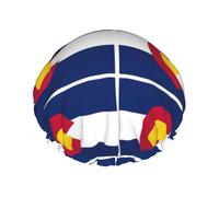 Colorado Couvre-cheveux pour la douche avec drapeau de l'État du Colorado - Bonnet de douche réglable et élégant - Grand bonnet de douche imperméable