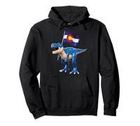 Colorado Dinosaure T-Rex Denver Flag Boulder Ski Homme Femme Sweat à Capuche