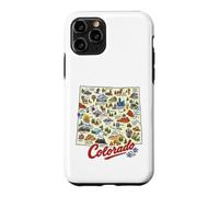 Colorado, Icônes de Carte des États-Unis, Denver, Durango, Coque pour iPhone 11 Pro