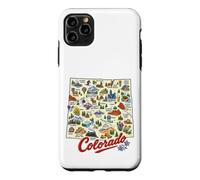 Colorado, Icônes de Carte des États-Unis, Denver, Durango, Coque pour iPhone 11 Pro Max
