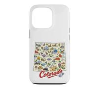 Colorado, Icônes de Carte des États-Unis, Denver, Durango, Coque pour iPhone 13 Pro