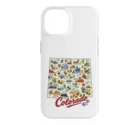 Colorado, Icônes de Carte des États-Unis, Denver, Durango, Coque pour iPhone 14