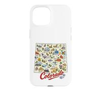 Colorado, Icônes de Carte des États-Unis, Denver, Durango, Coque pour iPhone 15