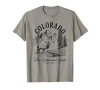 Colorado Mountain Elk The Centennial State Est 1876 Nature T-Shirt